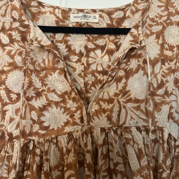 Natural Life Amber Floral Tunic Dress XL - Picture 3 of 5